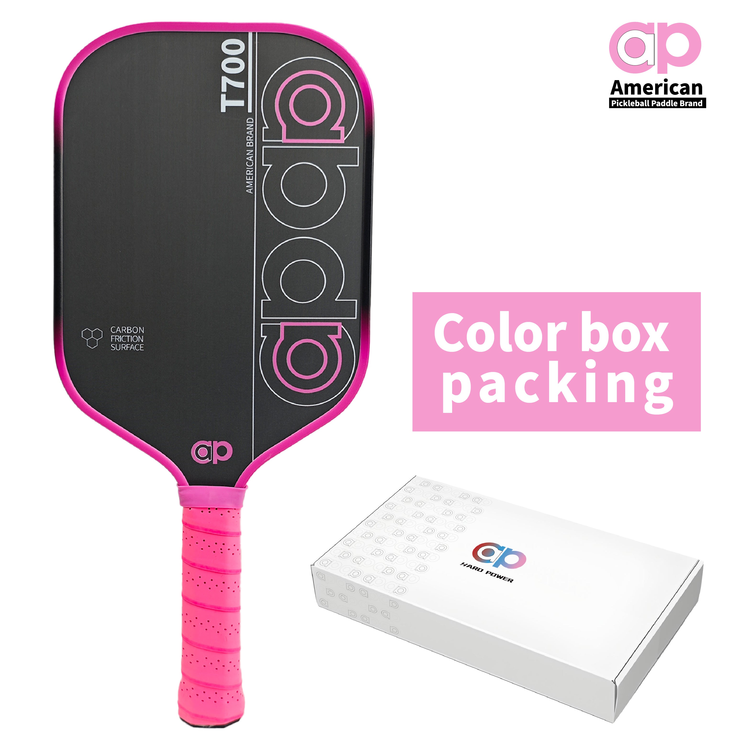 Red ap T700 Carbon Fiber Pickleball Paddle