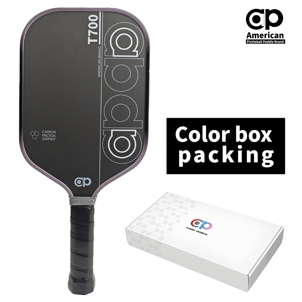 Black ap T700 Carbon Fiber Pickleball Paddle