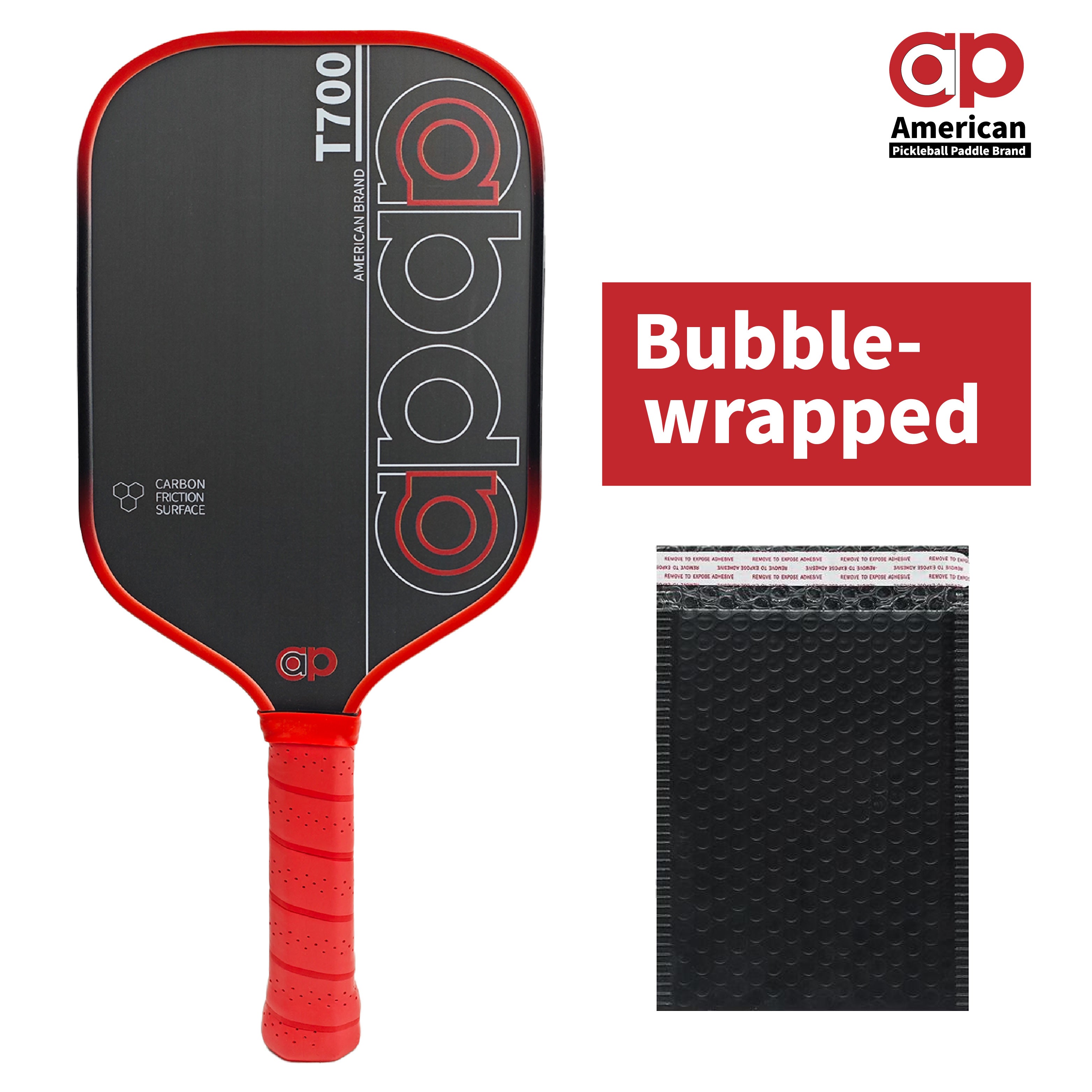 Red ap T700 Carbon Fiber Pickleball Paddle