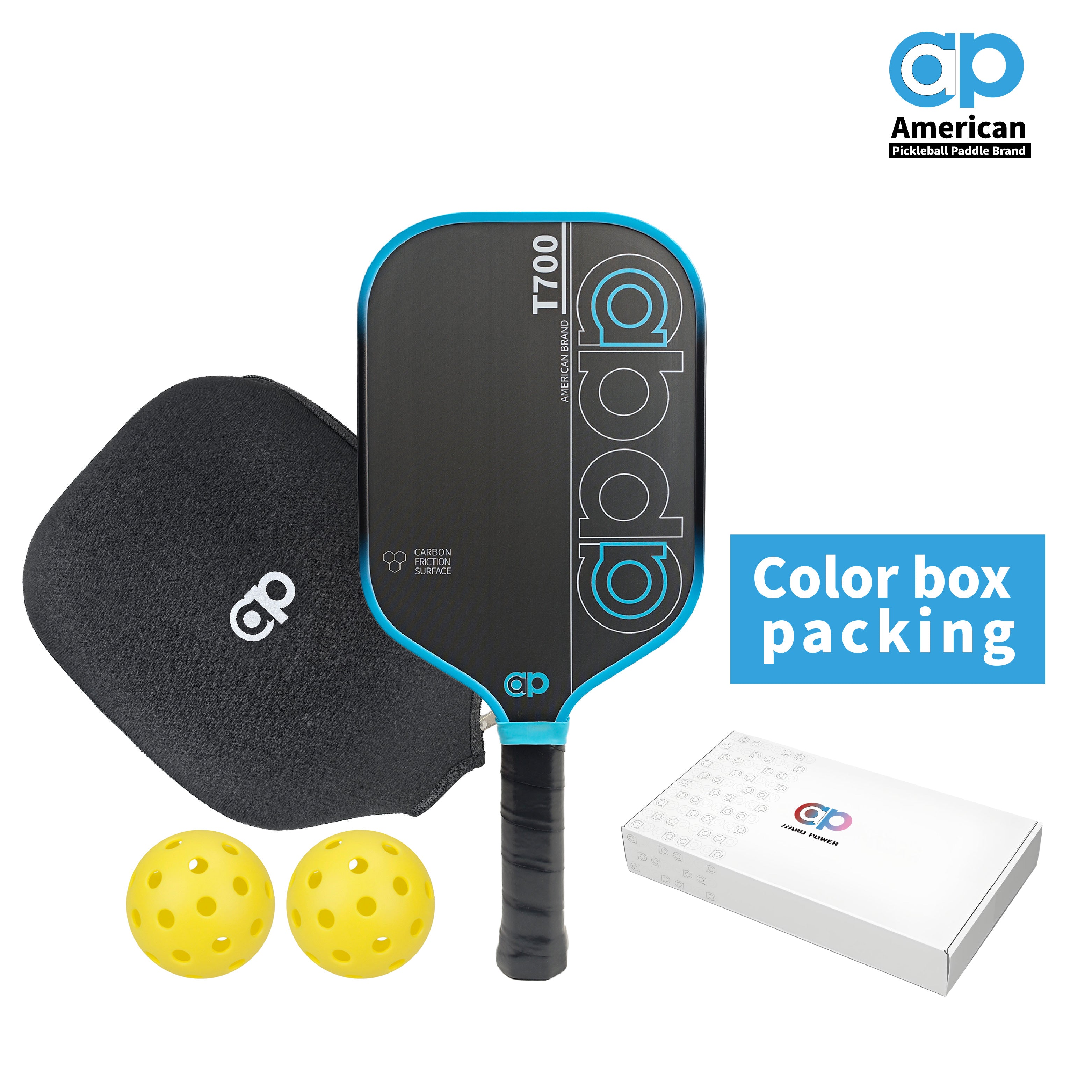 Red ap T700 Carbon Fiber Pickleball Paddle