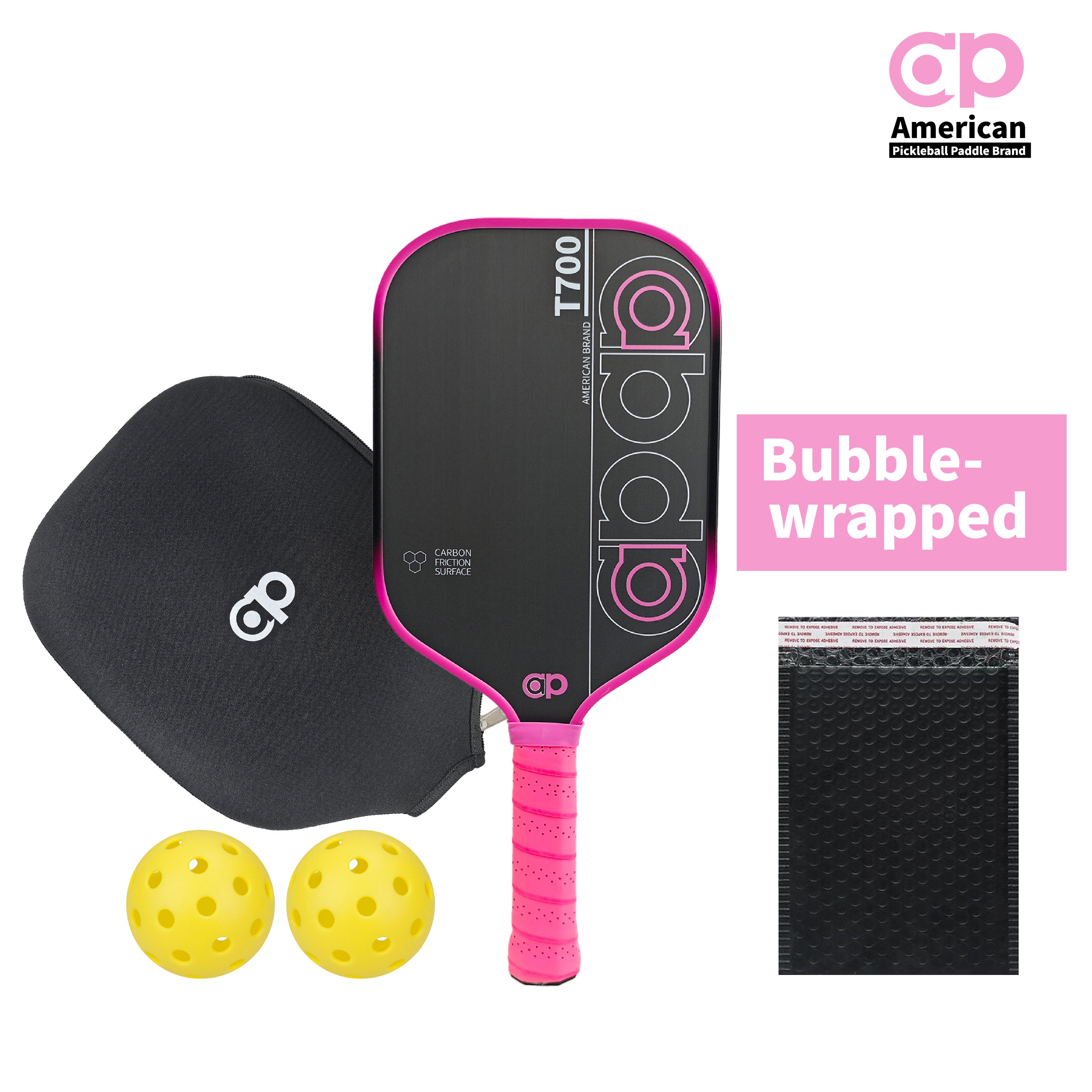 Red ap T700 Carbon Fiber Pickleball Paddle