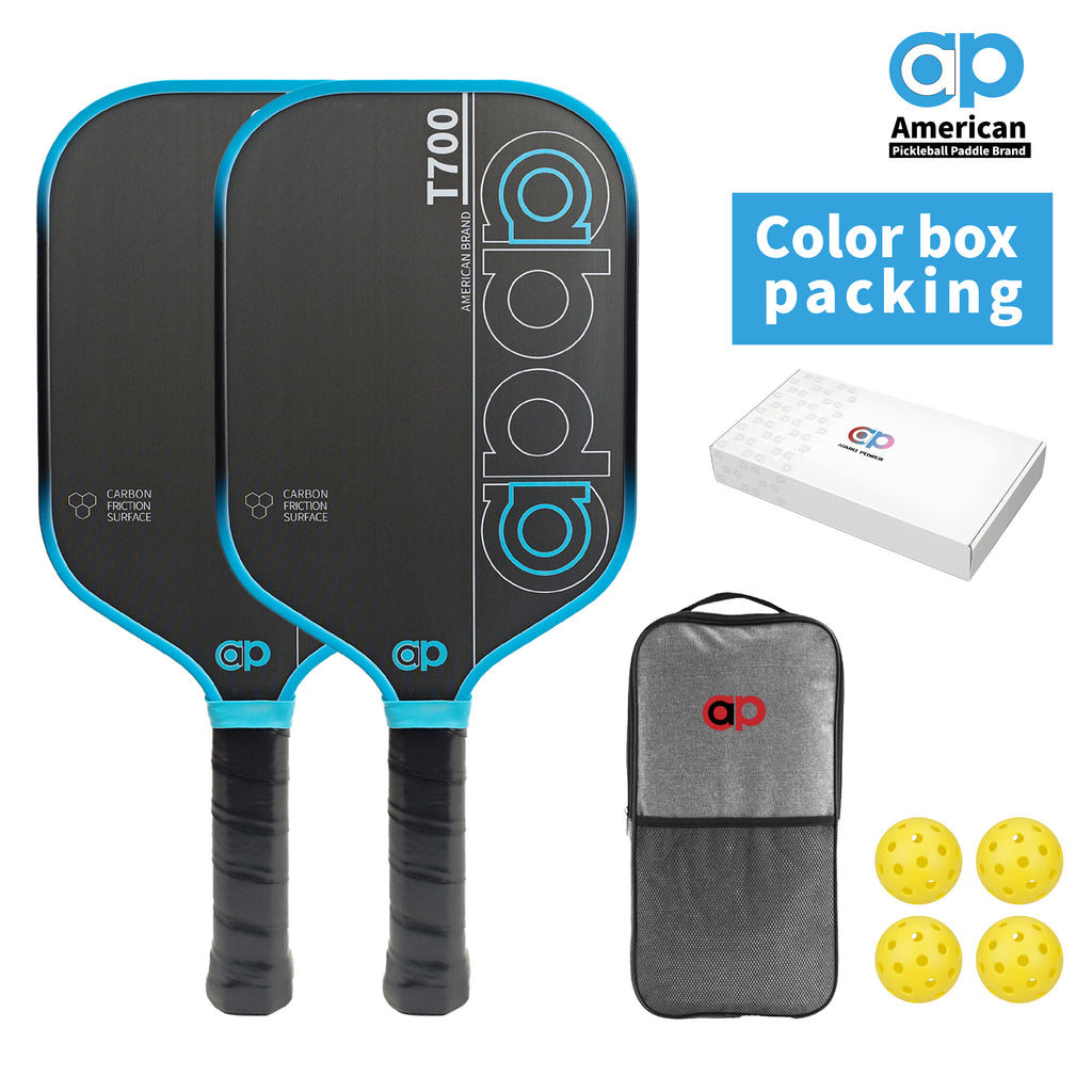 Black ap T700 Carbon Fiber Pickleball Paddle