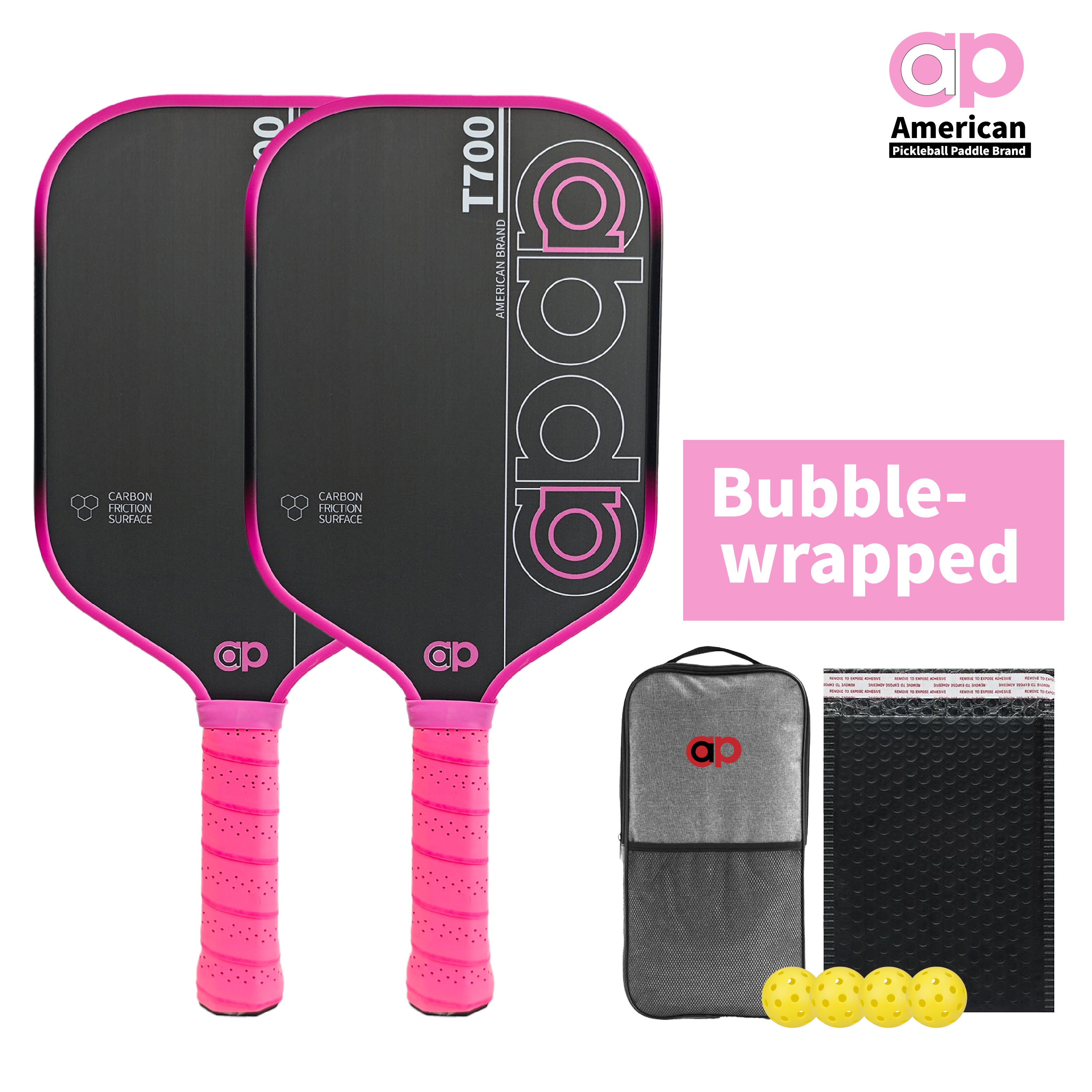 Red ap T700 Carbon Fiber Pickleball Paddle
