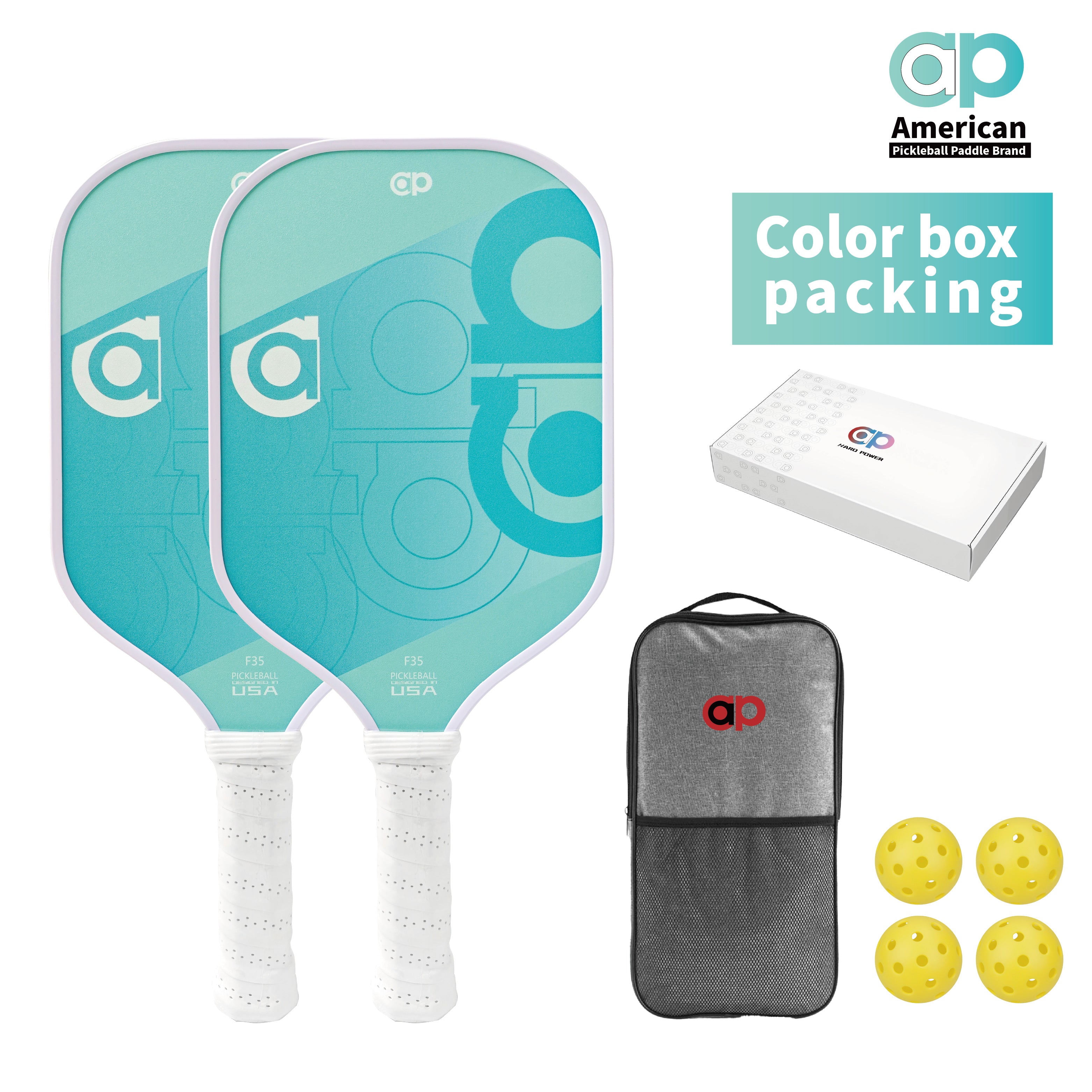 Yellow ap Fiberglass Pickleball Paddle