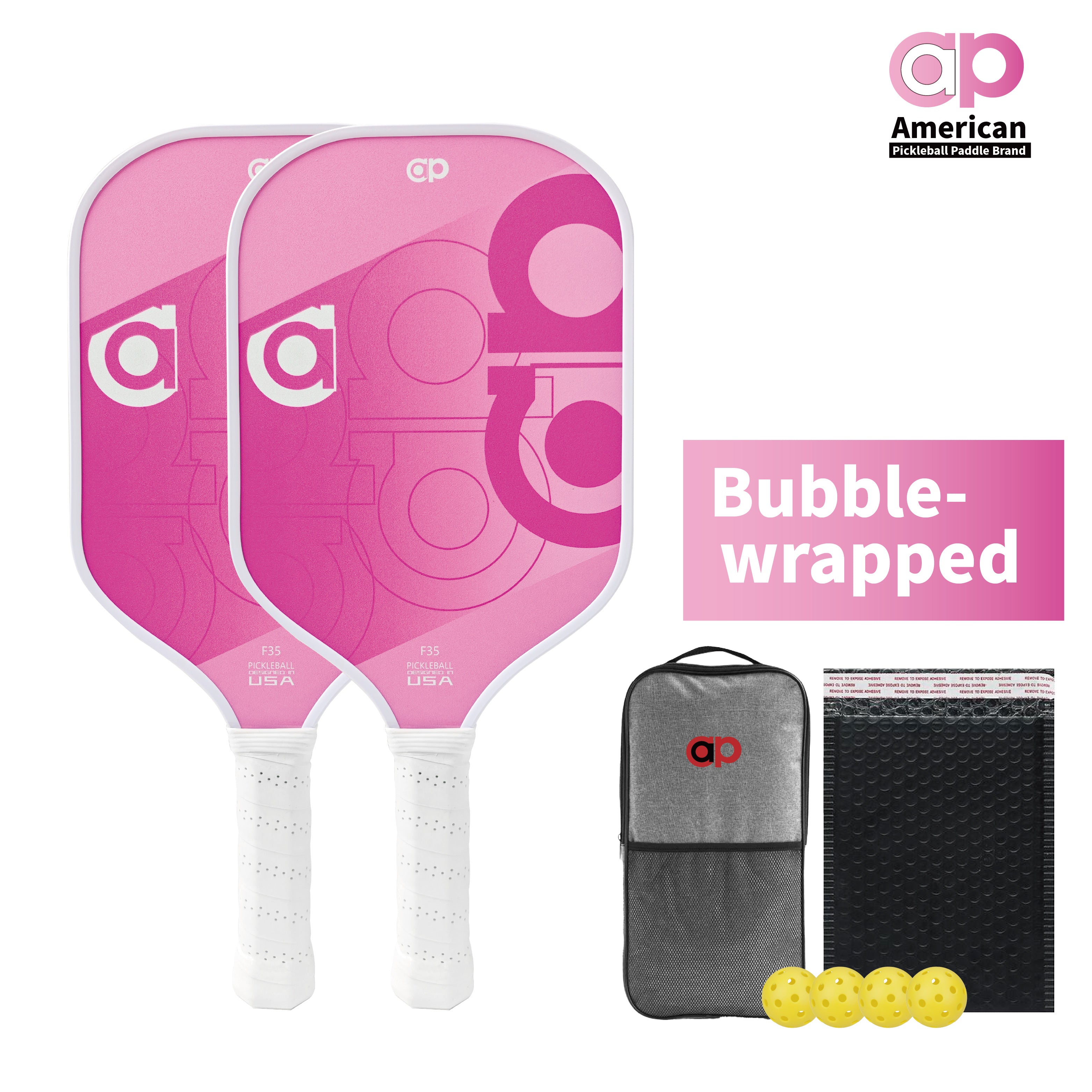 Yellow ap Fiberglass Pickleball Paddle