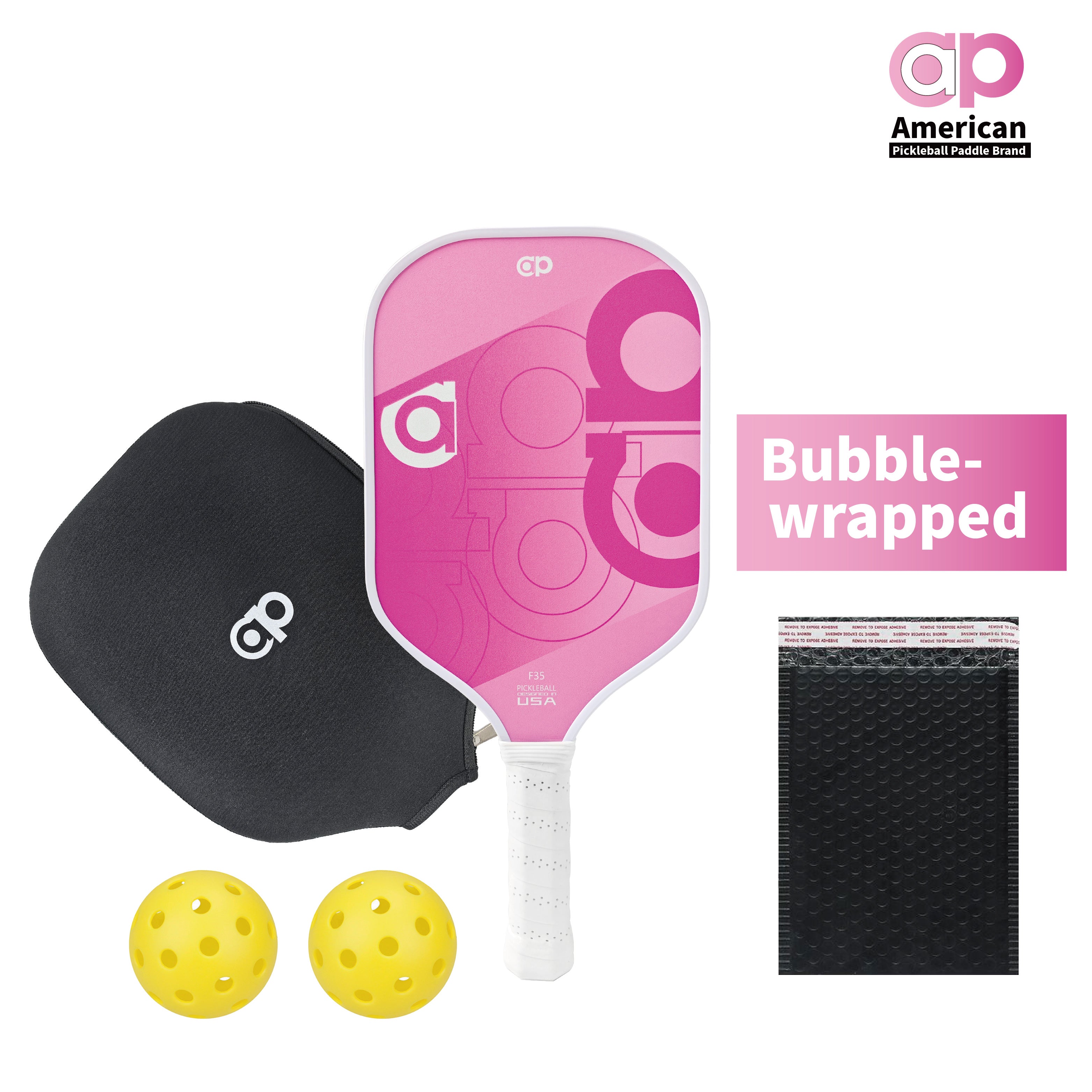 Yellow ap Fiberglass Pickleball Paddle