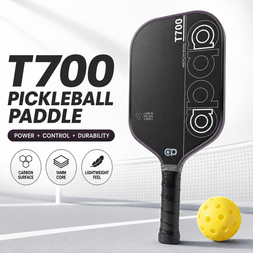 Black ap T700 Carbon Fiber Pickleball Paddle